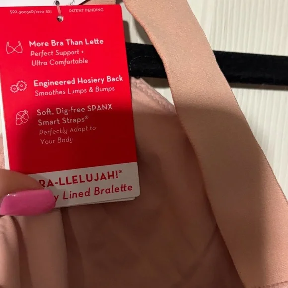 NWT Spanx lightly lined bralette in vintage rose - Picture 4 of 9